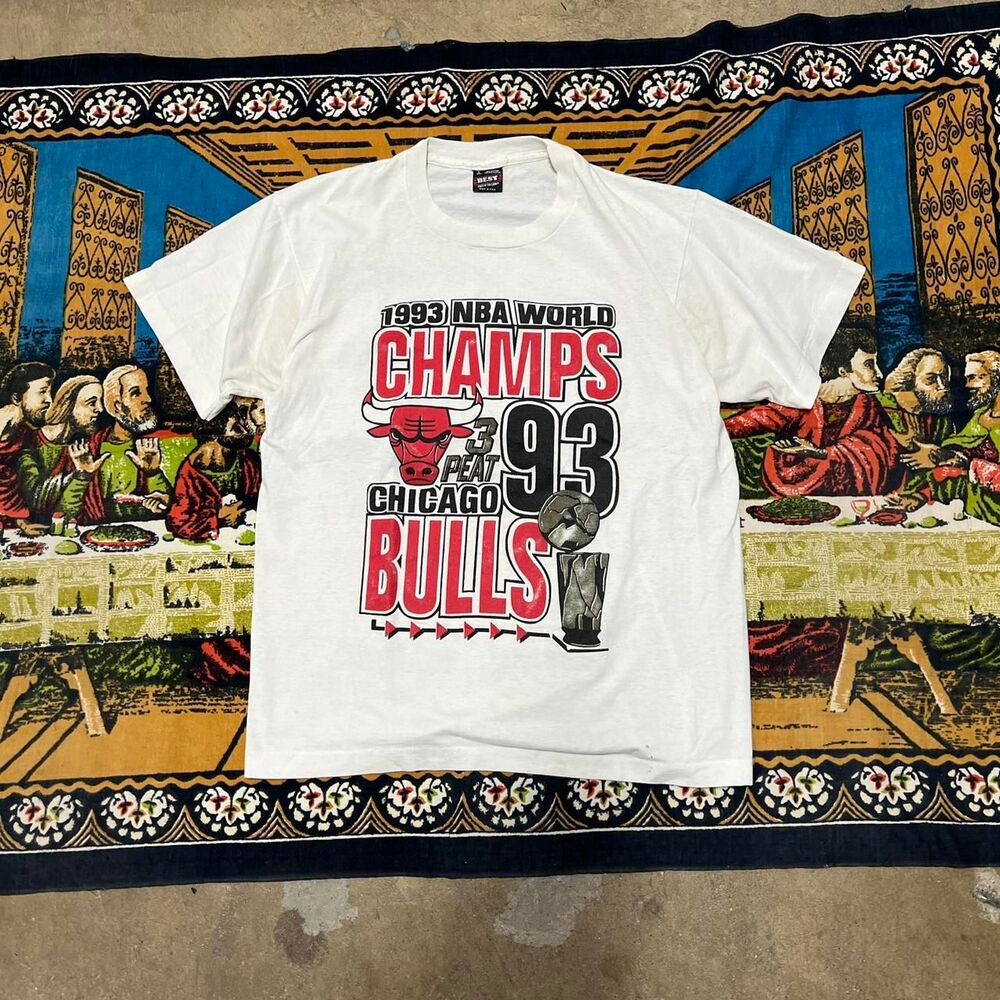 1993 Vintage Chicago Bulls World Champions thirt men large Nike NBA Basketball